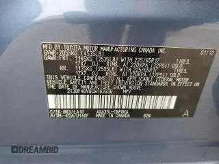 2012 Toyota RAV4 Limited с VIN 2T3DF4DV8CW183936, выставлен на аукционе Copart как лот 59969335 с пробегом 124 047 миль миль и Списание • Salvage title. История ставок и продаж доступна на DreamBid. Изображение 13.