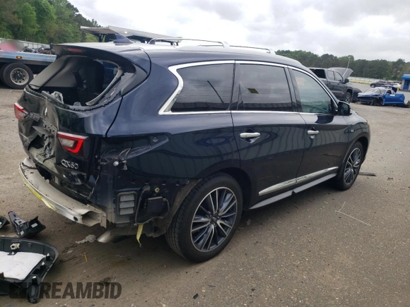 2019 Infiniti QX60 Luxe with VIN 5N1DL0MN4KC560857, listed as a Copart auction lot 52021725 with 104,013 mi miles and Salvage Title. Bid and sale history available at DreamBid. Image 3.