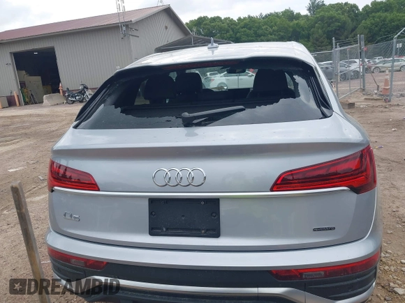 2023 Audi Q5 Sportback S line Prestige with VIN WA16AAFY1P2002049, listed as a IAAI auction lot 42450923 with 24,765 mi miles and . Bid and sale history available at DreamBid. Image 16.