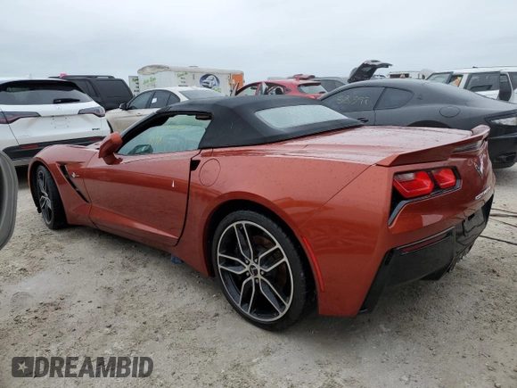 2015 Chevrolet Corvette Z51 2LT with VIN 1G1YK3D71F5111912, listed as a Copart auction lot 75064514 with 0 mi miles and Non Repairable. Bid and sale history available at carsss.com. Image 2.