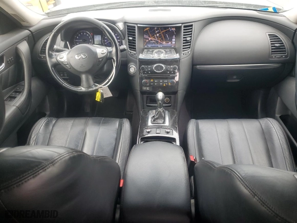 2014 Infiniti QX70 with VIN JN8CS1MW0EM412578, listed as a Copart auction lot 49091955 with 157,580 mi miles and Salvage Title. Bid and sale history available at carsss.com. Image 8.