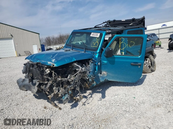 2020 Jeep Wrangler Unlimited Sport S with VIN 1C4HJXDN9LW232595, listed as a Copart auction lot 48802085 with Not provided miles and Non repairable. Bid and sale history available at DreamBid. Image 1.