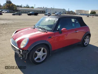2005 MINI Convertible with VIN WMWRF33505TG13448, listed as a Copart auction lot 46101305 with 106,942 mi miles and Salvage title. Bid and sale history available at DreamBid. Image 1.