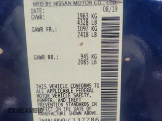 2020 Nissan Altima S z VIN 1N4BL4BV0LC137786, wystawiony jako Copart lot #56044315 z przebiegiem 70 008 mil mil oraz Szkoda całkowita • Salvage title. Historia ofert i sprzedaży dostępna na DreamBid. Obrazek 13.