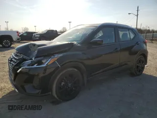 2024 Nissan Kicks SV with VIN 3N1CP5CV0RL508923, listed as a Copart auction lot 47454875 with 1,606 mi miles and Salvage Title. Bid and sale history available at carsss.com. Image 1.