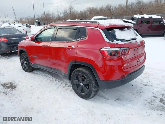 2020 Jeep Compass Latitude with VIN 3C4NJDBBXLT223825, listed as a IAAI auction lot 41254030 with 49,666 mi miles. Bid and sale history available at carsss.com. Image 3.