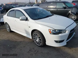 2010 Mitsubishi Lancer GTS with VIN JA32U8FW3AU026754, listed as a IAAI auction lot 41470757 with 205,818 mi miles. Bid and sale history available at carsss.com. Image 1.