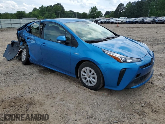 2022 Toyota Prius L Eco with VIN JTDKAMFU4N3159035, listed as a Copart auction lot 54347635 with 59,704 mi miles and Salvage title. Bid and sale history available at DreamBid. Image 4.