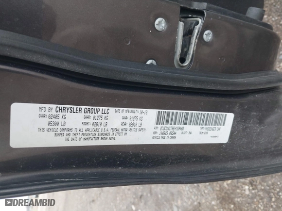 2014 Dodge Charger RT Plus with VIN 2C3CDXCT6EH159466, listed as a IAAI auction lot 41717142 with 104,462 mi miles. Bid and sale history available at carsss.com. Image 9.