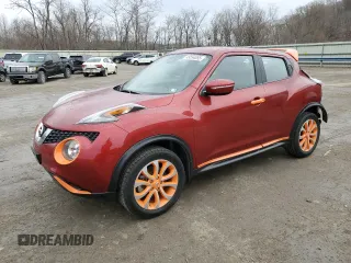 2015 Nissan Juke S with VIN JN8AF5MRXFT510344, listed as a Copart auction lot 49594085 with 17,850 mi miles and Salvage Title. Bid and sale history available at carsss.com. Image 1.