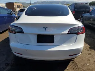 2023 Tesla Model 3 with VIN 5YJ3E1EA9PF558527, listed as a Copart auction lot 48754535 with 21,801 mi miles and Salvage Title. Bid and sale history available at DreamBid. Image 6.