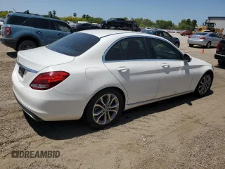 2017 Mercedes-Benz C 300 with VIN 55SWF4JB7HU222188, listed as a Copart auction lot 52375415 with 81,437 mi miles and Salvage title. Bid and sale history available at DreamBid. Image 3.