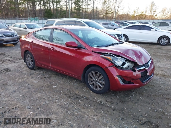 2015 Hyundai Elantra SE z VIN 5NPDH4AE5FH593880, wystawiony jako IAAI lot #41308413 z przebiegiem 148 719 mil mil oraz . Historia ofert i sprzedaży dostępna na DreamBid. Obrazek 1.