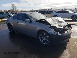2004 Infiniti G35 w/Leather with VIN JNKCV54E64M812658, listed as a Copart auction lot 48128345 with 158,183 mi miles and Salvage Title. Bid and sale history available at DreamBid. Image 4.