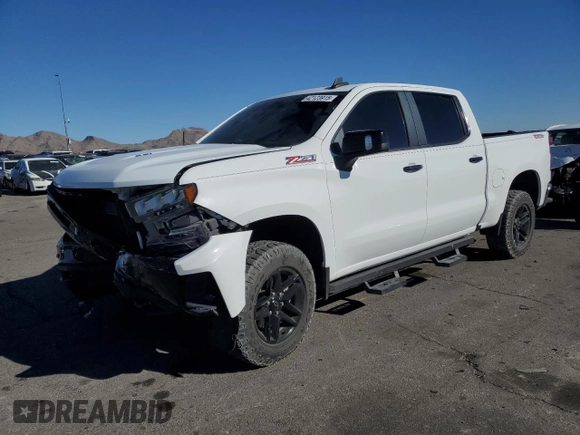 2020 Chevrolet Silverado 1500 LT Trail Boss with VIN 1GCPYFELXLZ371065, listed as a Copart auction lot 42123915 with 55,415 mi miles and Salvage Title. Bid and sale history available at carsss.com. Image 1.