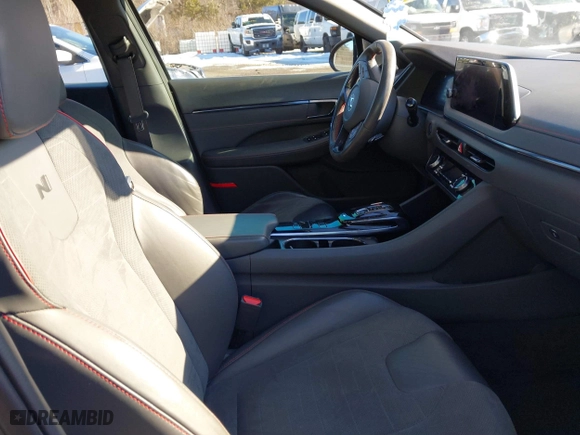 2021 Hyundai Sonata N Line with VIN 5NPEK4JC8MH127510, listed as a IAAI auction lot 41512915 with 27,409 mi miles. Bid and sale history available at carsss.com. Image 5.