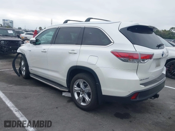 2016 Toyota Highlander Limited with VIN 5TDDCRFH9GS015341, listed as a IAAI auction lot 42572982 with 66,247 mi miles and . Bid and sale history available at DreamBid. Image 3.