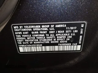 2018 Volkswagen Passat SE z VIN 1VWBA7A34JC016240, wystawiony jako IAAI lot #42339094 z przebiegiem 88 969 mil mil oraz . Historia ofert i sprzedaży dostępna na DreamBid. Obrazek 9.