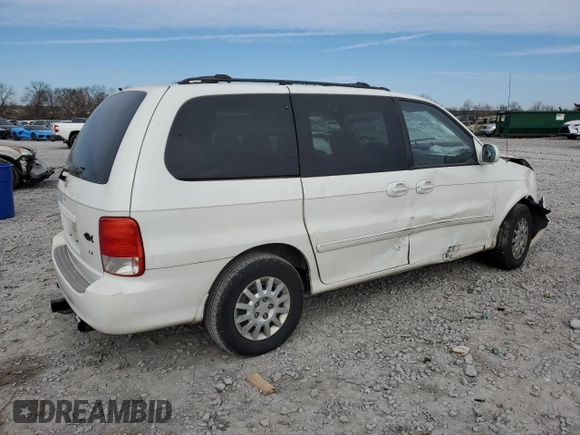 2002 Kia Sedona LX with VIN KNDUP131326320226, listed as a Copart auction lot 42018795 with 178,935 mi miles and Salvage Title. Bid and sale history available at carsss.com. Image 3.