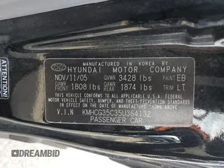 2005 Hyundai Accent GLS z VIN KMHCG35C35U364132, wystawiony jako Copart lot #47227385 z przebiegiem 177 143 mil mil oraz Szkoda całkowita • Salvage title. Historia ofert i sprzedaży dostępna na DreamBid. Obrazek 12.