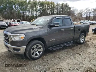 2019 Ram 1500 Big Horn with VIN 1C6SRFBT9KN885580, listed as a Copart auction lot 52022885 with 55,021 mi miles and Salvage title. Bid and sale history available at DreamBid. Image 1.