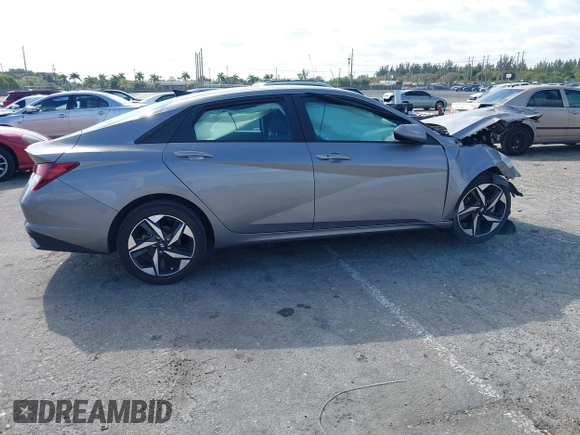 2023 Hyundai Elantra SEL with VIN KMHLS4AG3PU421669, listed as a IAAI auction lot 41278155 with 21,705 mi miles and . Bid and sale history available at DreamBid. Image 4.