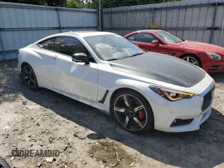 2020 Infiniti Q60 Red Sport 400 with VIN JN1FV7EL0LM460427, listed as a Copart auction lot 73353544 with 40,881 mi miles and Salvage title. Bid and sale history available at DreamBid. Image 4.