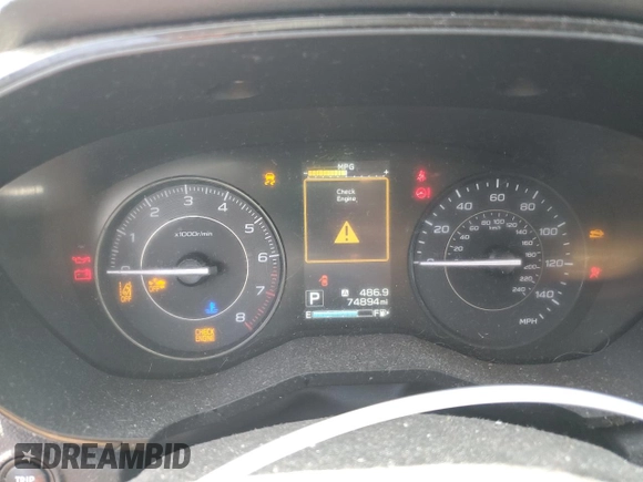2019 Subaru Impreza with VIN 4S3GTAB6XK3719173, listed as a Copart auction lot 55141795 with 74,894 mi miles and Salvage title. Bid and sale history available at DreamBid. Image 9.