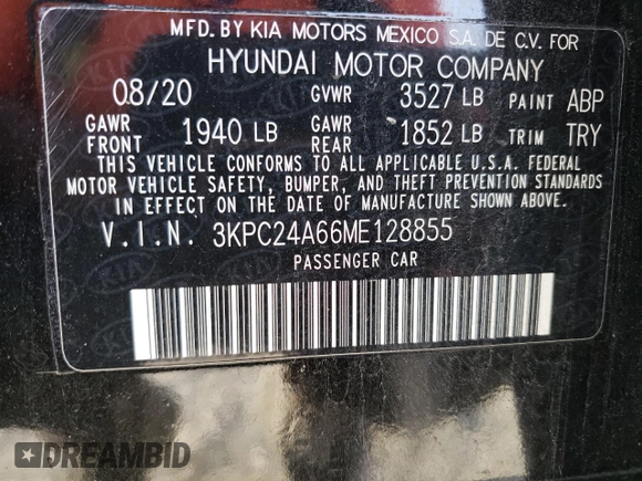 2021 Hyundai Accent SE with VIN 3KPC24A66ME128855, listed as a Copart auction lot 70213813 with 67,408 mi miles. Bid and sale history available at carsss.com. Image 15.