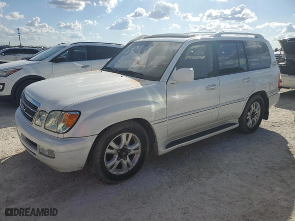 2003 Lexus LX 470 with VIN JTJHT00W833533180, listed as a Copart auction lot 75102374 with 0 mi miles and Non Repairable. Bid and sale history available at carsss.com. Image 1.