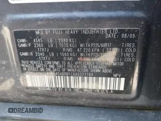 2010 Subaru Outback Premium All-Weather Anniversary with VIN 4S4BRBFC6A3323184, listed as a IAAI auction lot 42094526 with 124,025 mi miles and . Bid and sale history available at DreamBid. Image 9.
