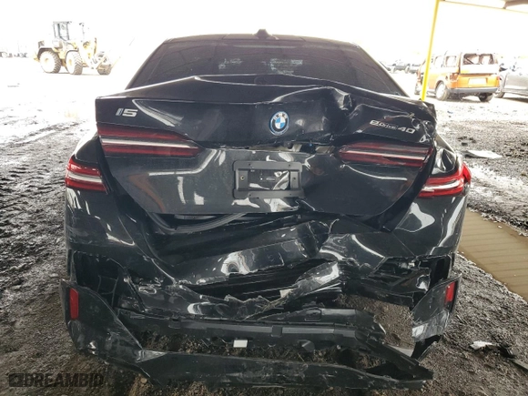 2024 BMW i5 eDrive40 with VIN WBY33FK01RCP20132, listed as a Copart auction lot 64905364 with NaN miles and Salvage Title. Bid and sale history available at carsss.com. Image 6.
