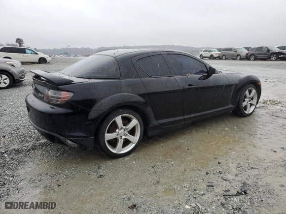 2004 Mazda RX-8 with VIN JM1FE173740121163, listed as a Copart auction lot 84343154 with 192,221 mi miles and Clean Title. Bid and sale history available at carsss.com. Image 3.