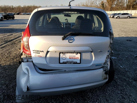 2014 Nissan Note S Plus with VIN 3N1CE2CP4EL420070, listed as a Copart auction lot 49951405 with 95,084 mi miles and Salvage Title. Bid and sale history available at DreamBid. Image 6.