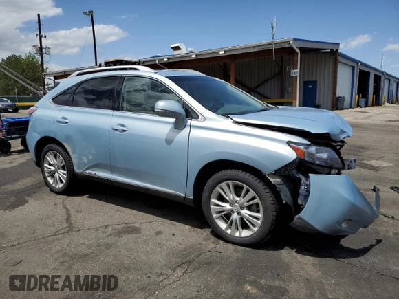 2011 Lexus RX 450h with VIN JTJBC1BAXB2033040, listed as a Copart auction lot 56920005 with 102,791 mi miles and Salvage title. Bid and sale history available at DreamBid. Image 4.