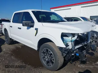 2024 Ford F-150 STX with VIN 1FTFW2L59RKE86188, listed as a IAAI auction lot 41371097 with 3,190 mi miles and . Bid and sale history available at carsss.com. Image 1.