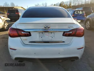 2018 Infiniti Q70 Luxe with VIN JN1BY1PR8JM370296, listed as a Copart auction lot 80748364 with Not provided miles and Salvage title. Bid and sale history available at DreamBid. Image 6.