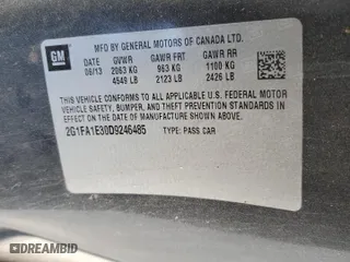 2013 Chevrolet Camaro LS with VIN 2G1FA1E30D9246485, listed as a Copart auction lot 46357535 with 150,112 mi miles and Salvage Title. Bid and sale history available at carsss.com. Image 14.