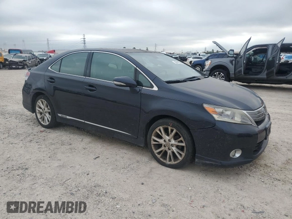 2010 Lexus HS 250h with VIN JTHBB1BA5A2021395, listed as a Copart auction lot 86613024 with 166,612 mi miles and Salvage Title. Bid and sale history available at DreamBid. Image 4.