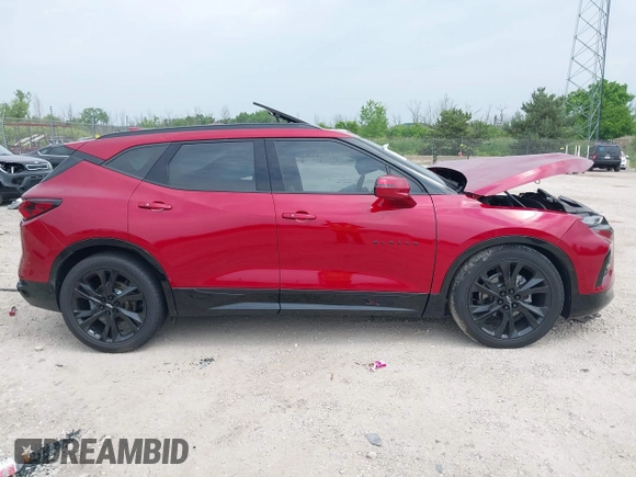 2021 Chevrolet Blazer RS with VIN 3GNKBKRS4MS570818, listed as a IAAI auction lot 42511827 with 28,519 mi miles and . Bid and sale history available at DreamBid. Image 14.