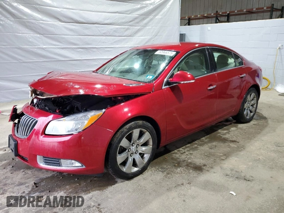 2013 Buick Regal Turbo Premium 1 z VIN 2G4GS5EV7D9126986, wystawiony jako Copart lot #50966575 z przebiegiem 81 367 mil mil oraz Szkoda całkowita • Salvage title. Historia ofert i sprzedaży dostępna na DreamBid. Obrazek 1.