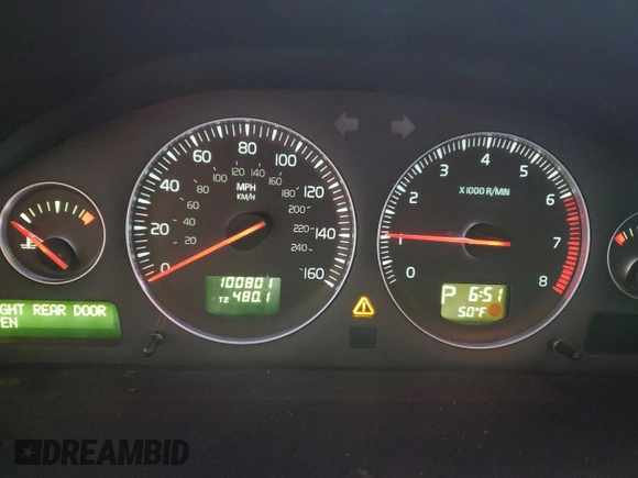2007 Volvo S60 2.5L Turbo with VIN YV1RH592372623719, listed as a Copart auction lot 50138085 with 100,801 mi miles and Salvage Title. Bid and sale history available at carsss.com. Image 9.