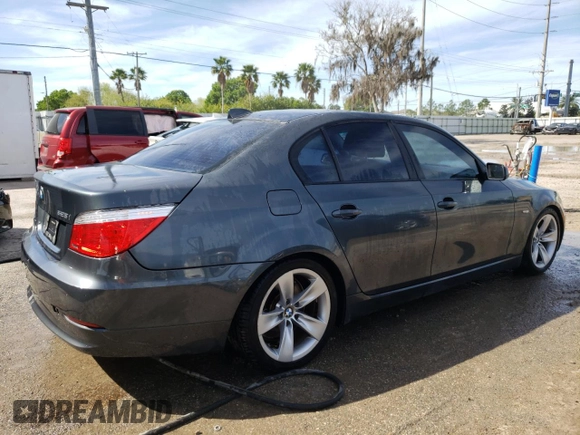 2008 BMW 5 Series 528i with VIN WBANU53578C115846, listed as a Copart auction lot 46415094 with 170,062 mi miles and Salvage Title. Bid and sale history available at carsss.com. Image 3.