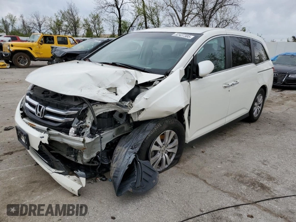 2017 Honda Odyssey SE with VIN 5FNRL5H36HB024018, listed as a Copart auction lot 52437385 with 105,175 mi miles and Salvage Title. Bid and sale history available at carsss.com. Image 1.