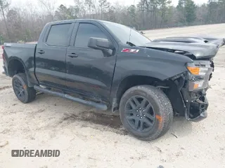 2024 Chevrolet Silverado 1500 Custom Trail Boss with VIN 3GCUDCED1RG202440, listed as a IAAI auction lot 41795793 with 1 mi miles. Bid and sale history available at carsss.com. Image 1.