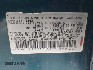 1997 Toyota RAV4 with VIN JT3HP10V2V0147285, listed as a IAAI auction lot 41856796 with 303,535 mi miles and . Bid and sale history available at DreamBid. Image 9.