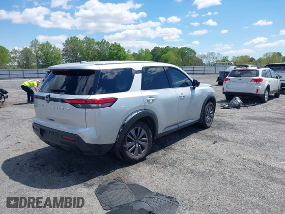 2023 Nissan Pathfinder S with VIN 5N1DR3AA0PC265134, listed as a IAAI auction lot 42006646 with 46,943 mi miles and . Bid and sale history available at DreamBid. Image 4.