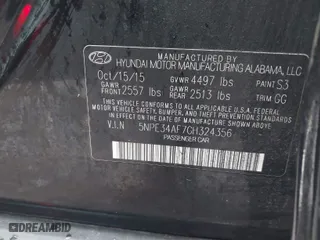 2016 Hyundai Sonata 2.4L Sport with VIN 5NPE34AF7GH324356, listed as a IAAI auction lot 40931068 with 90,630 mi miles. Bid and sale history available at carsss.com. Image 9.