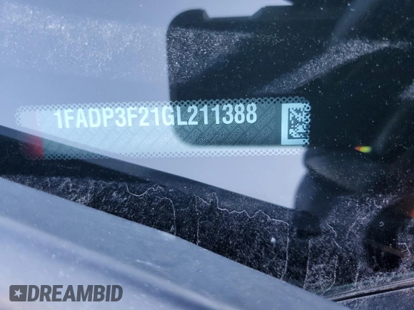 2016 Ford Focus SE with VIN 1FADP3F21GL211388, listed as a Copart auction lot 43400374 with 171,068 mi miles and Salvage Title. Bid and sale history available at DreamBid. Image 12.