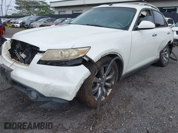 2004 Infiniti FX35 with VIN JNRAS08U54X105281, listed as a IAAI auction lot 41785353 with 121,231 mi miles. Bid and sale history available at carsss.com. Image 6.